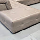 NATUZZI LEDERSOFA Ecksofa L-Form Beige Design Couch Italienisch Echtleder Luxus