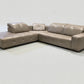 NATUZZI LEDERSOFA Ecksofa L-Form Beige Design Couch Italienisch Echtleder Luxus