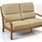 VINTAGE SOFA Couch Holz Mid Century Eiche 2-Sitzer Dänisch Skandinavisch Retro