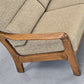 VINTAGE SOFA Couch Holz Mid Century Eiche 2-Sitzer Dänisch Skandinavisch Retro