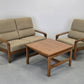 COUCHTISCH EICHE Brutalist Vintage Beistelltisch Couchtisch Mid Century 70er
