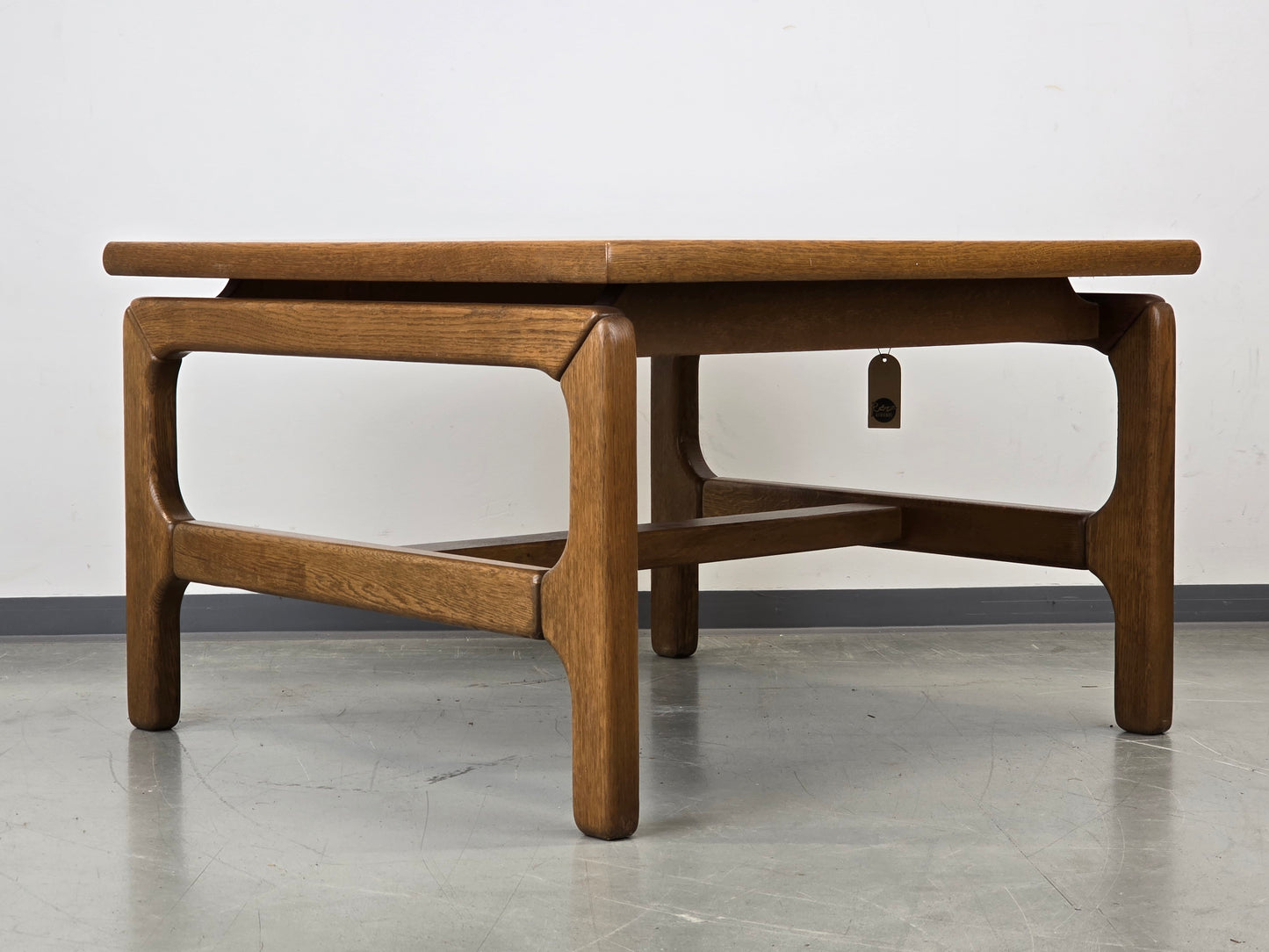 COUCHTISCH EICHE Brutalist Vintage Beistelltisch Couchtisch Mid Century 70er