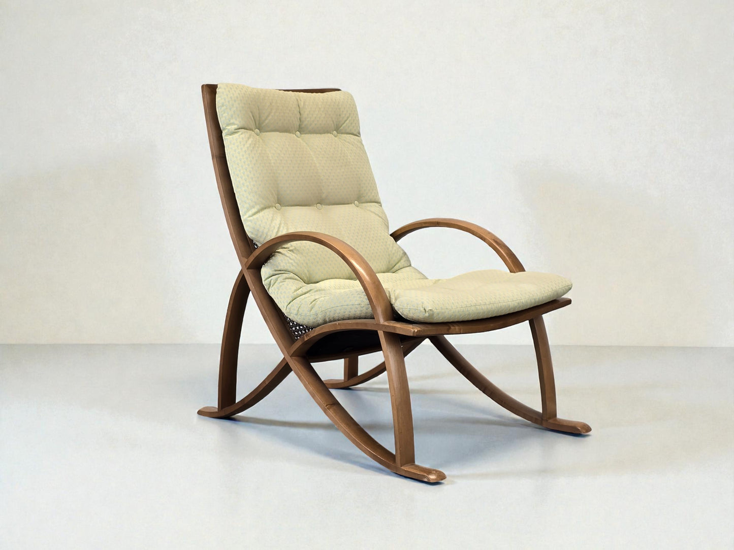 WK WOHNEN Sessel Vintage Design Bugholz Relaxer Lounge Mid Century Holz Sessel