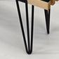 DESIGNER SITZBANK Holz Lattenbank Hairpin Legs Vintage Mid Century Schwarz grün