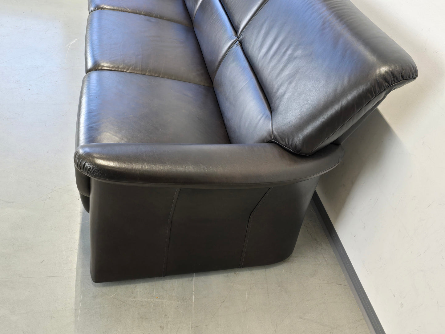SEGMÜLLER SOFA Ledersofa 3-Sitzer Braun Leder Couch Schlaffcouch AW2