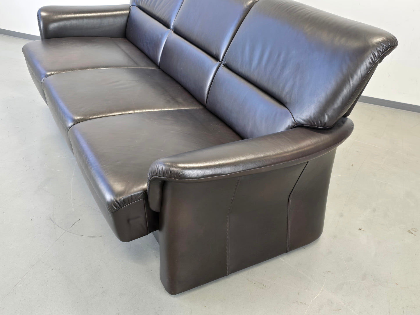 SEGMÜLLER SOFA Ledersofa 3-Sitzer Braun Leder Couch Schlaffcouch AW2