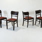 VINTAGE STUHL Esszimmerstuhl Set küche Holzstühle antik rot AW3 1950er retro