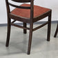 VINTAGE STUHL Esszimmerstuhl Set küche Holzstühle antik rot AW3 1950er retro