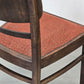 VINTAGE STUHL Esszimmerstuhl Set küche Holzstühle antik rot AW3 1950er retro