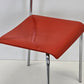 VINTAGE STUHL Rot Stapelstuhl Chrom 70er Jahre Design Küchenstuhl Loft Bauhaus