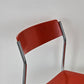 VINTAGE STUHL Rot Stapelstuhl Chrom 70er Jahre Design Küchenstuhl Loft Bauhaus