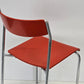 VINTAGE STUHL Rot Stapelstuhl Chrom 70er Jahre Design Küchenstuhl Loft Bauhaus