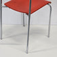 VINTAGE STUHL Rot Stapelstuhl Chrom 70er Jahre Design Küchenstuhl Loft Bauhaus
