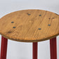 VINTAGE BARHOCKER Industrie Design Rot Loft Hocker Werkstattstuhl 70er Jahre