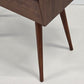 VINTAGE NÄHKASTEN Mid Century Design 50er 60er Teak Rollwagen Beistelltisch Retro