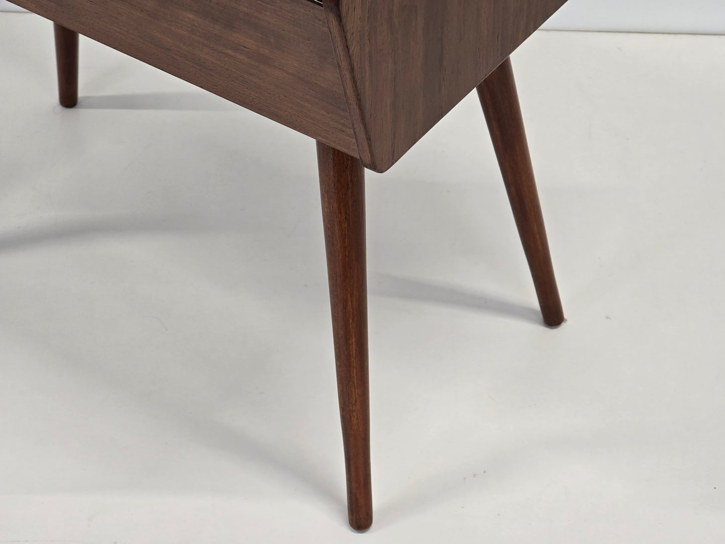 VINTAGE NÄHKASTEN Mid Century Design 50er 60er Teak Rollwagen Beistelltisch Retro