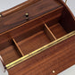 VINTAGE NÄHKASTEN Mid Century Design 50er 60er Teak Rollwagen Beistelltisch Retro