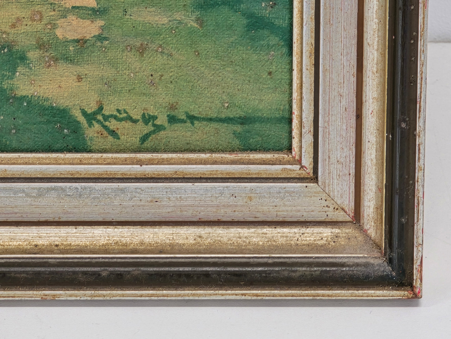 KRÜGER GEMÄLDE Blumenstillleben Ölgemälde Signiert Vintage Prunkrahmen Antik