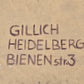 WALTER GILLICH Gemälde Figuren 1958 Heidelberg Ölgemälde Mid-Century