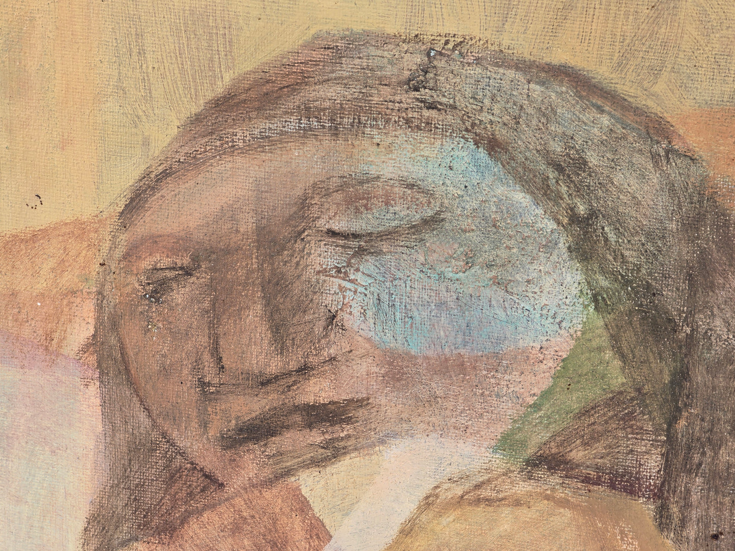 MARIO CÉSPEDES Gemälde Bolivien Kunst 1975 Modernismus Ölgemälde Signiert