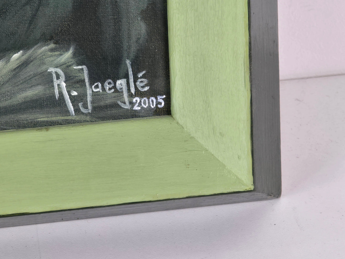 MOHNBLUMEN ÖLGEMÄLDE Blumenbild Rosa Mohn Kunst Signiert Jaeglé Rahmen 48x68cm