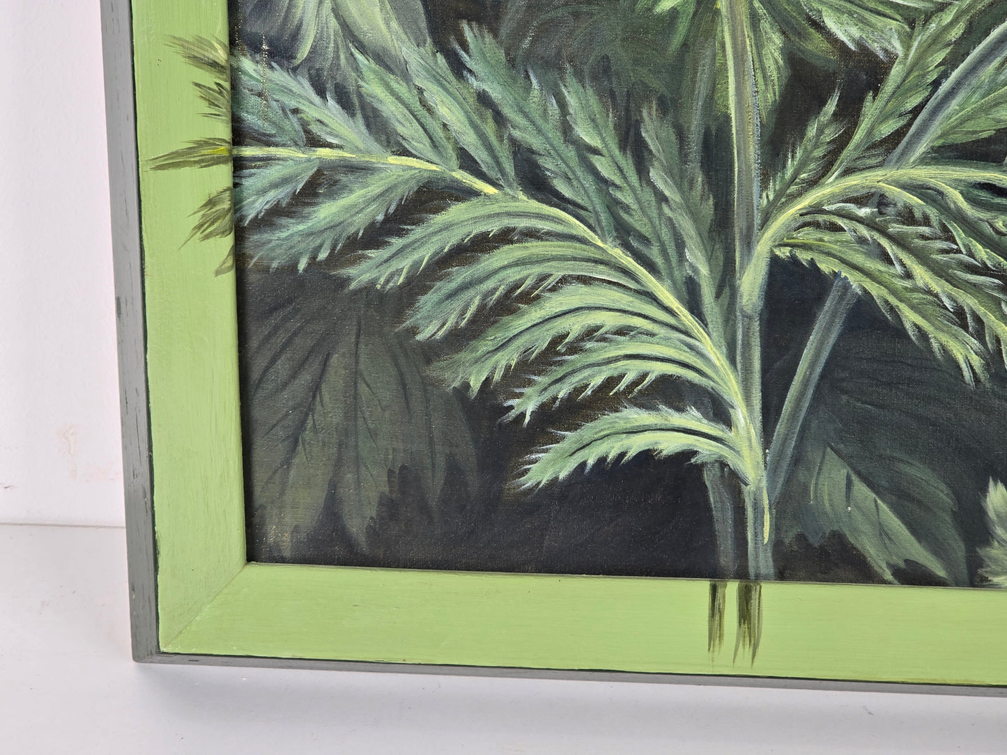 MOHNBLUMEN ÖLGEMÄLDE Blumenbild Rosa Mohn Kunst Signiert Jaeglé Rahmen 48x68cm