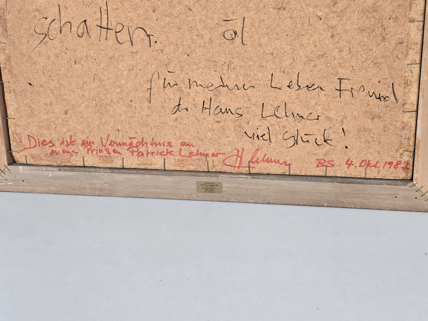 SURREALISMUS ÖLGEMÄLDE S. Nataros 1977 "Die Begegnung" Fantasie Kunst Rahmen