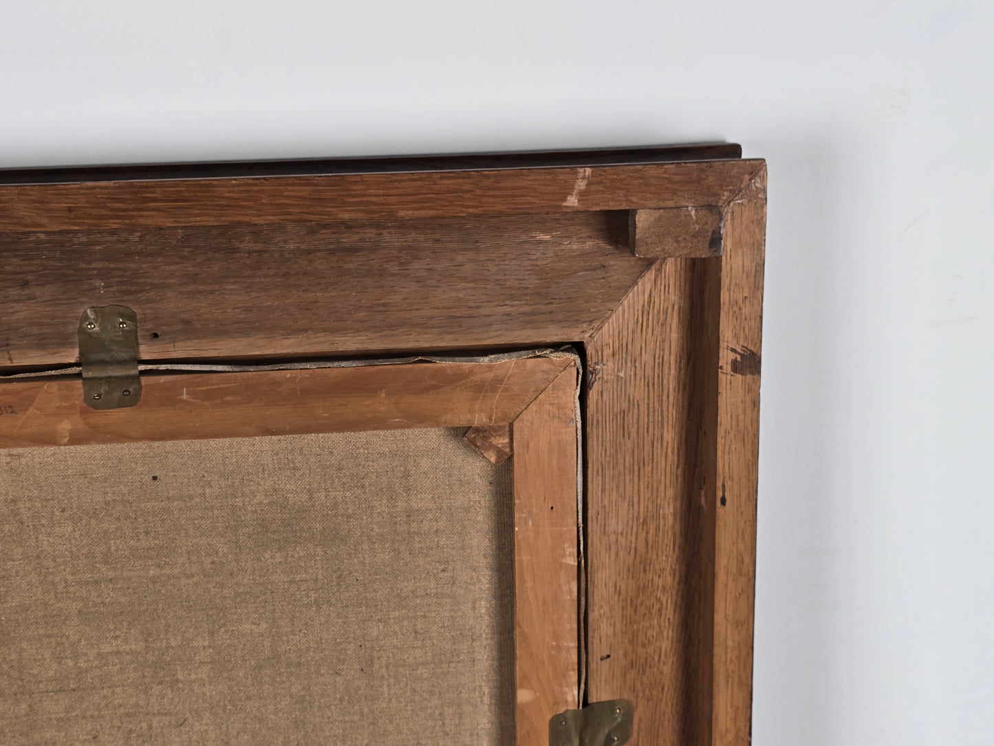 ANTIQUARISCHES ÖLGEMÄLDE Hirsch Jagdmotiv Eichenrahmen Messing Prunkrahmen Jagd