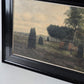 P. NANSEN Ölgemälde Heide Landschaft 1915 Antik Rahmen Leinwand Bild Bauernhaus