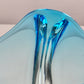 MURANO GLASSCHALE Vintage Sommerso Design Schale Blau Glasobjekt 60er Jahre