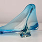 MURANO GLASSCHALE Vintage Sommerso Design Schale Blau Glasobjekt 60er Jahre