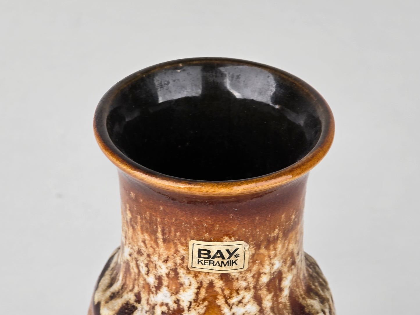 BAY KERAMIK Vase West Germany Vintage Retro Fat Lava Braun 60er 70er Mid Century