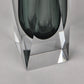 DESIGN VASE Kristall Glas Murano Sommerso Vintage Rauchglas 60er 70er Mid Century