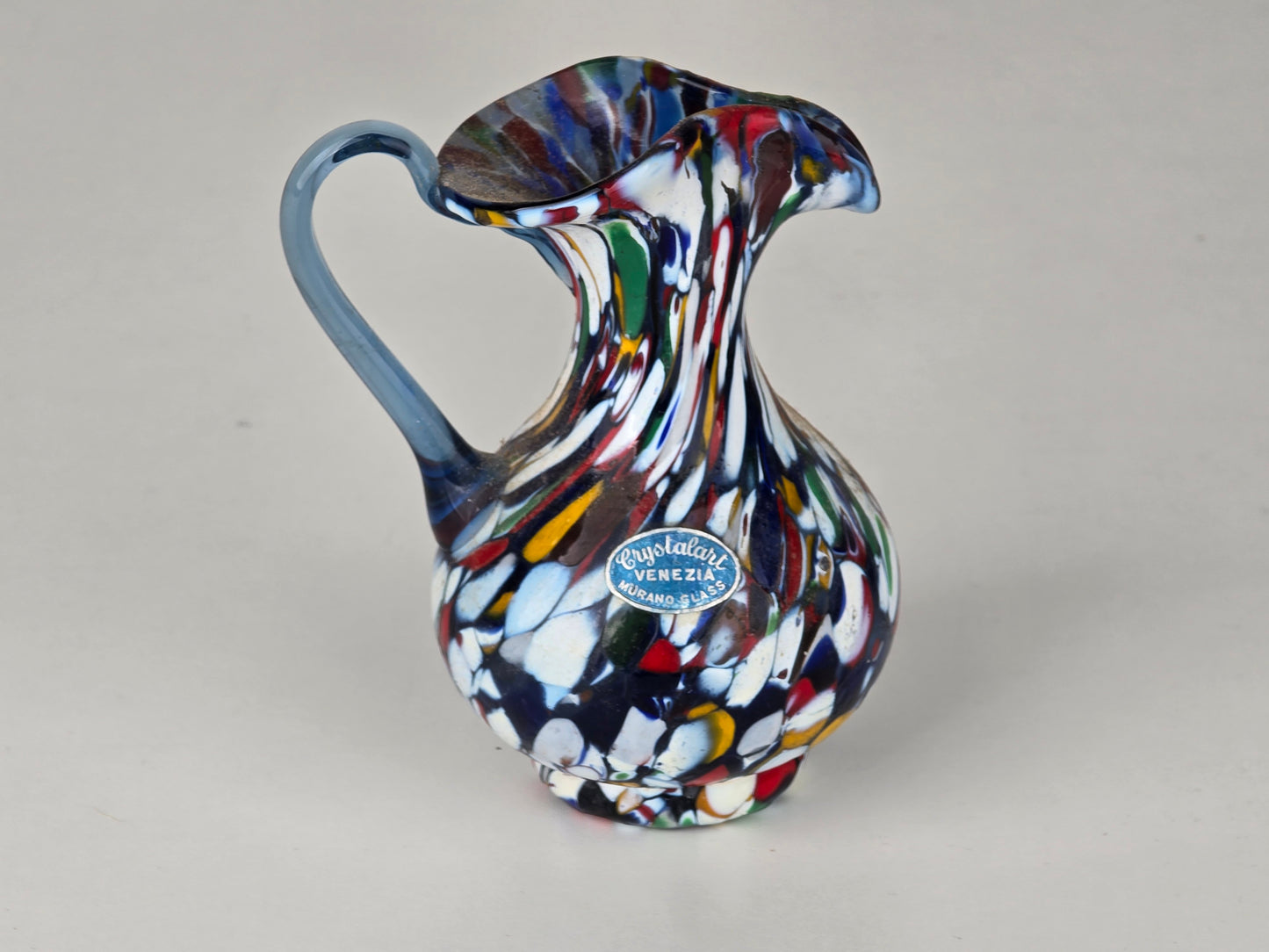 MURANO GLASKRUG Crystalart Venezia Vintage Vase Italo Design Bunt 14cm