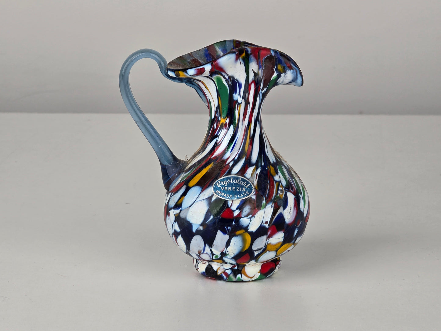 MURANO GLASKRUG Crystalart Venezia Vintage Vase Italo Design Bunt 14cm
