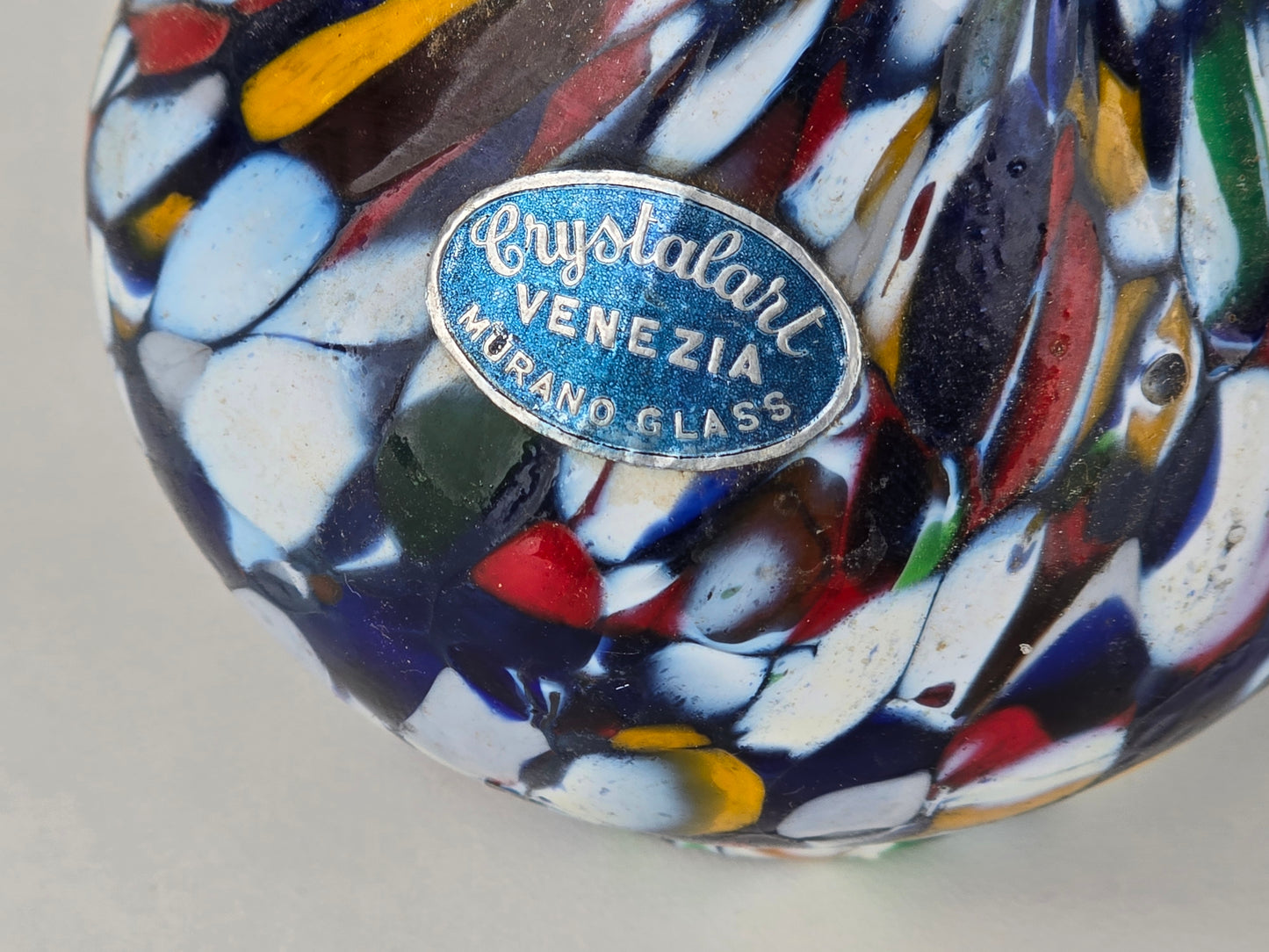 MURANO GLASKRUG Crystalart Venezia Vintage Vase Italo Design Bunt 14cm