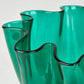 VENINI MURANO Schale Fazzoletto Bianconi Glas Grün Vintage Italinienisch 50er