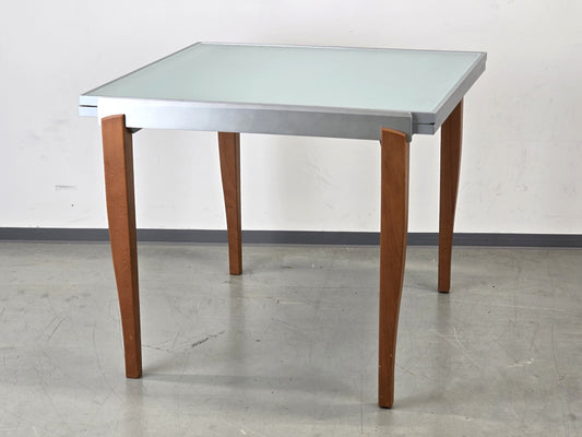 DESIGNER ESSTISCH ausziehbar Design Glas Metall Holz Esstisch Küchentisch Vintage