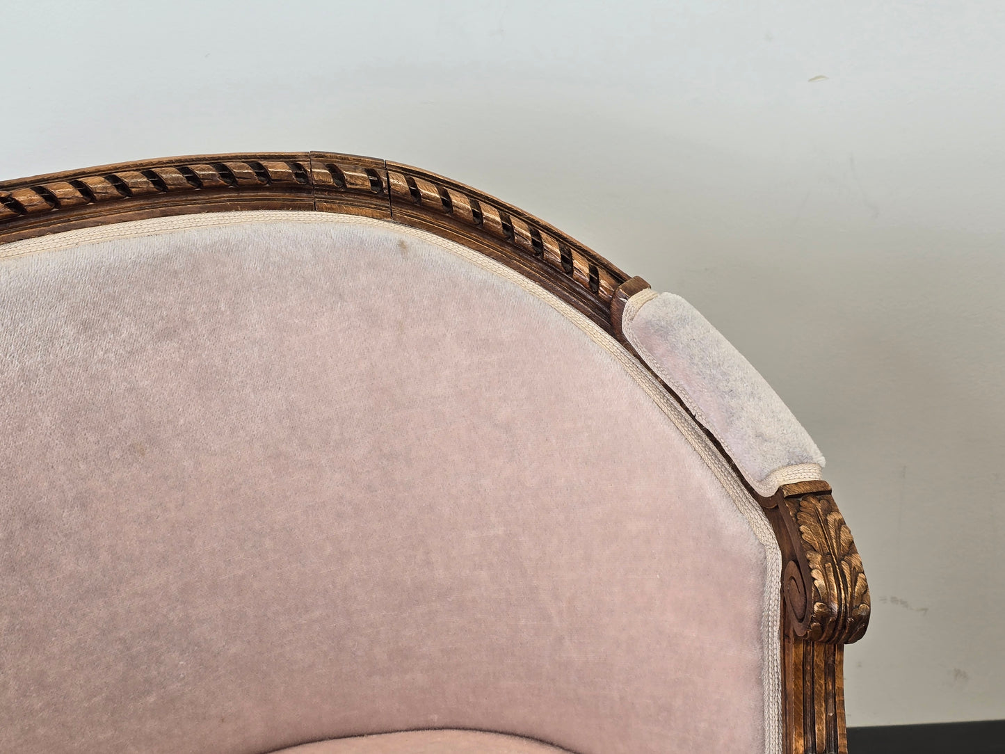 SESSEL ANTIK Barock Stil Rosa Samt Cocktailsessel Vintage Shabby Chic