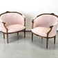 SESSEL ANTIK Barock Stil Rosa Samt Cocktailsessel Vintage Shabby Chic