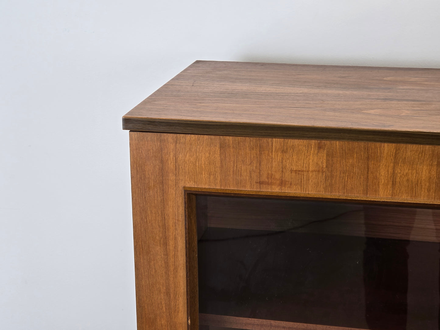 VINTAGE VITRINE Teak Highboard Glasschrank Bücherschrank 60er Mid Century Retro