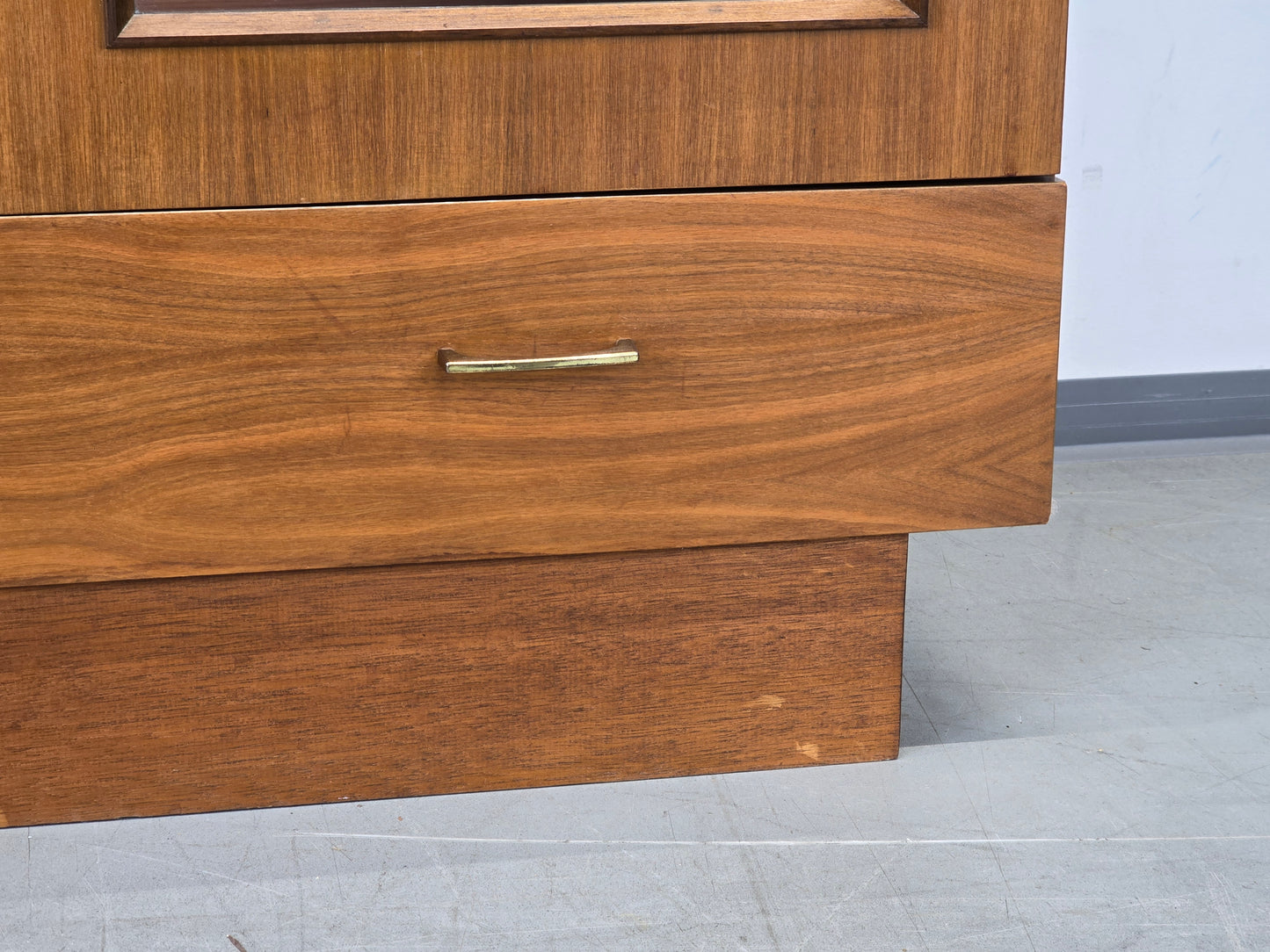 VINTAGE VITRINE Teak Highboard Glasschrank Bücherschrank 60er Mid Century Retro