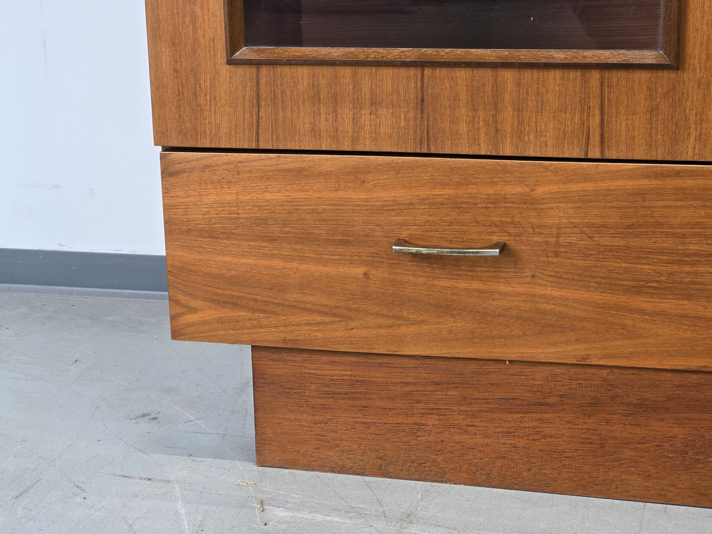 VINTAGE VITRINE Teak Highboard Glasschrank Bücherschrank 60er Mid Century Retro