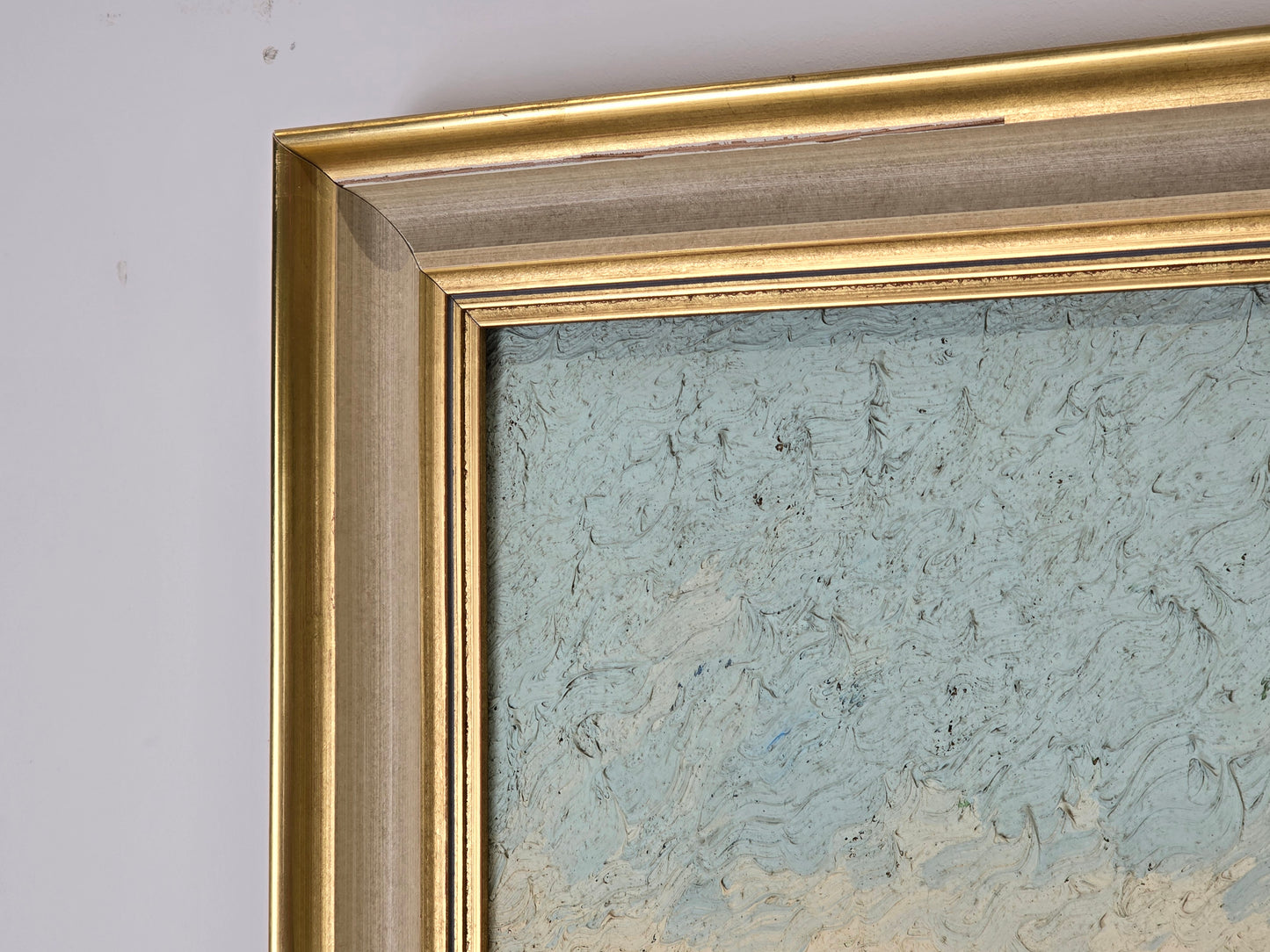 HANS LUCKAS Ölgemälde Impressionismus Paris Brücke Boot Rahmen Antik 1960