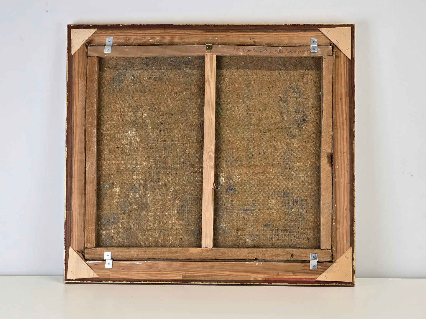 HANS LUCKAS Ölgemälde Impressionismus Paris Brücke Boot Rahmen Antik 1960