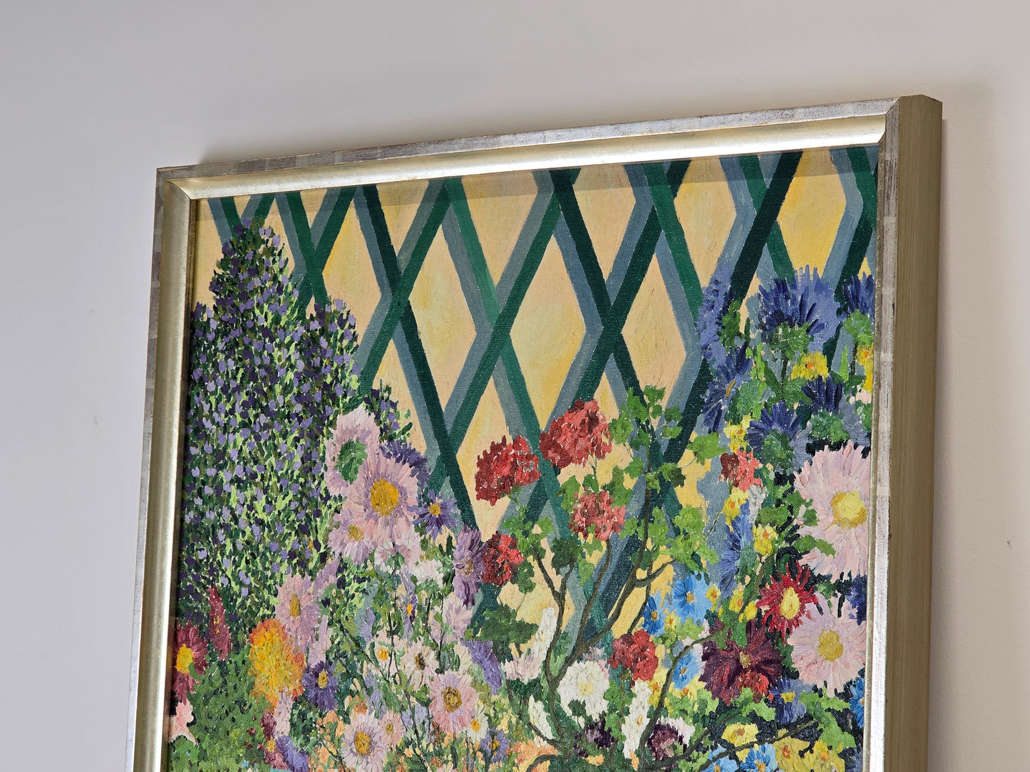 ALAIN LIÉTARD Öl Gemälde Blumen Stillleben 1961 Vintage Kunst Modern Freiburg