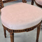 ANTIKER POLSTERSTUHL Rosa Samt Louis Seize Stil Vintage Shabby Chic Barock