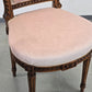 ANTIKER POLSTERSTUHL Rosa Samt Louis Seize Stil Vintage Shabby Chic Barock