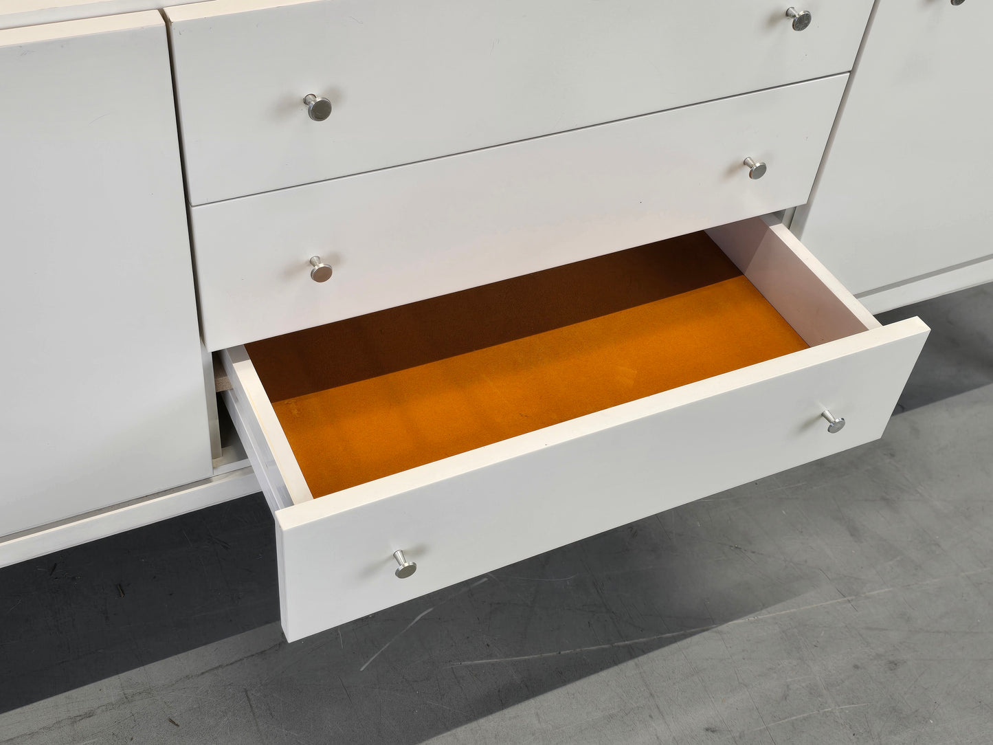 PALETTE SIDEBOARD Vintage Kommode Weiß 70er Jahre Mid Century Highboard