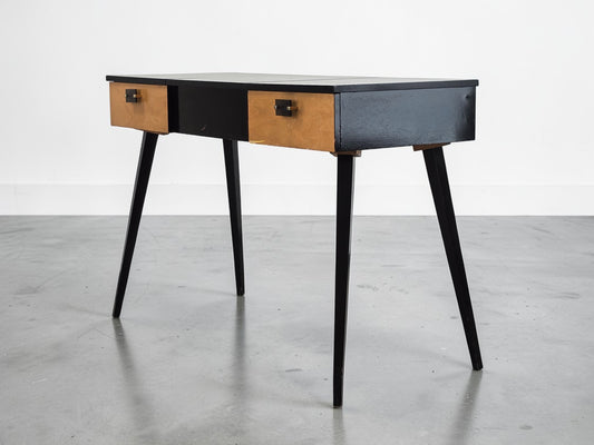 MID CENTURY Schreibtisch Schminktisch Frisiertisch Vintage 60er Jahre Schwarz